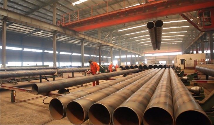API 5L X42 X52 X56 X60 SSAW Spiralni cevovod iz ogljikovega jekla velikega premera Pile Pipe